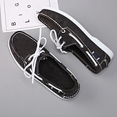 abordables chaussures de bateau-Mocassins à lacets en daim marron pour homme – chaussures habillées décontractées, idéales au quotidien, au bureau et pour un look élégant en extérieur.