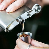 abordables Utensilios de cocina y gadgets-Juego de 5 vasos de acero inoxidable, vasos de vino portátiles con estuche de cuero, diseño en forma de bala, ideales para acampar, bares y restaurantes, duraderos y apilables, disponibles en