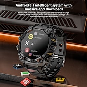 baratos Premium-Relógio inteligente Lokmat Appllp 2 Pro de 1,508 polegadas com 4G LTE, pedômetro, lembrete de chamadas, rastreador de atividades, compatível com Android e iOS, unissex, GPS, chamadas em modo mãos-livres, controle de mídia, IPX-3, 57 mm.