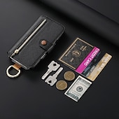 abordables 2026 Samsung Galaxy S26 Serie-teléfono Funda Para Samsung galaxia S26 S26 Plus S26 Ultra Tarjetas billetera Gire la tapa Cremallera con correa de muñeca Caballete Retro TPU Cuero de PU