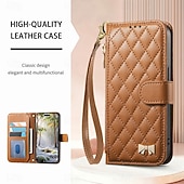 cheap 2026 Samsung Galaxy S26 Series-Phone Case For Samsung Galaxy S26 S26 Plus S26 Ultra Wallet Case Flip Cover Zipper with Wrist Strap Kickstand Retro TPU PU Leather