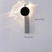 baratos Candeeiros de Parede de interior-Aplique de parede moderno, aplique de parede refletivo em aço inoxidável, luz quente moderna de 300lm para quarto, sala de estar, corredor e escada.