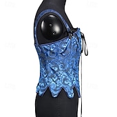 cheap Tops-Medieval Renaissance Cottagecore Corset Bodice Viking Peasant Lace up Fancy Dress Women's Celtic Fantasy Halloween Carnival Performance LARP Ren Faire Adults' Corset