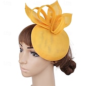 זול Фасцинаторы-Fascinators Fabric Wedding Birthday Vintage Cute Retro With Bows Headpiece Headwear