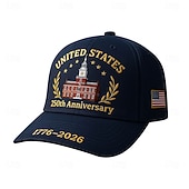 billiga U.S. 250-årsjubileum-USA:s 250-årsjubileumskepp, broderad patriotisk basebollkeps, 1776-2026, justerbar bomullskepp, 4 juli, USA-firandegåva
