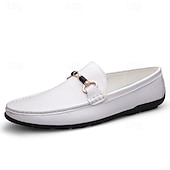 Χαμηλού Κόστους Casual loafers-Ανδρικά κίτρινα μοκασίνια με slip-on, casual, με μεταλλικά στοιχεία και άνεση, για καθημερινή χρήση, ταξίδια, γραφείο, Σαββατοκύριακα και smart casual τζέντλεμαν.
