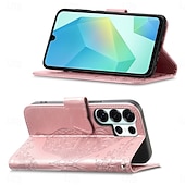 cheap 2026 Samsung Galaxy S26 Series-Phone Case For Samsung Galaxy S26 S26 Plus S26 Ultra Wallet Case Flip Cover with Wrist Strap Kickstand Butterfly Retro TPU PU Leather