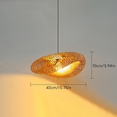 economico Modello a lanterna-led pendnat luce lanterna di bambù design lampadario retro 40 cm lampadario illuminazione a soffitto è applicabile al soggiorno camera da letto ristorante caffetteria bar ristorante club