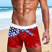 Недорогие Патриотические 250 Шорты-Муж. 4 июля — 250-летие США Флаг США Эластичные боксерские трусы Плавки Боксерские шорты для плавания Патриот Повседневные Дом Пляжный отдых