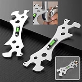 billige Håndverktøy-universal krannøkkel dusjnøkkel 9mm 12mm 14mm 17mm 23mm 30mm skrue mutteråpninger med vater for dusjreparasjon baderomsslange rørleggerarbeid fjerning servantkran avløp vask verktøy