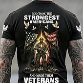  4 juillet 2026 250e Memorial Day T-shirt Patriote Graphique pour Hommes Drapeau US Vétéran