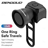 voordelige Home Improvement-IP4X waterdichte fiets- en mountainbiketoeter 120 dB, werkt op batterijen/oplader, fietsbel, kinderscooter, kinderwagen, loopautotoeter