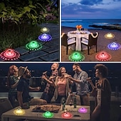 cheap Underwater Lights-1 Pack Solar Floating Pool Lights, RGB Color Changing Solar Pool Lights IP68 Waterproof, Hangable LED Pool Light for Inground &amp; Above Ground Pools, Outdoor Garden, Party Decor