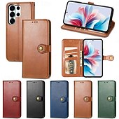 cheap 2026 Samsung Galaxy S26 Series-Phone Case For Samsung Galaxy S26 S26 Plus S26 Ultra Wallet Case Flip Cover with Wrist Strap Kickstand Retro TPU PU Leather