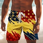 preiswerte Patriotische 250 Shorts-Herren 250. Jahrestag des Unabhängigkeitstages der USA am 4. Juli US Flagge Badehosen Badeanzüge Badeshorts Boardshorts Mittlere Taille Patriotisch Ferien Seitentaschen Netzfutter Elastischer