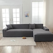 voordelige Bankhoes-Waterdichte bankhoes met wafelstructuur, elastische bankovertrek voor 1/2/3/4-zitsbanken, L-vormige hoekbanken en andere meubelbeschermers.