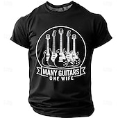  Festival de Música Hombre Música Gracioso Guitarra Camiseta Manga Corta Camiseta Impresión 3D Cuello Barco Camisa Moda Diario Diario Calle Azul Piscina Negro Rojo Verano Primavera Ropa S M L XL XXL