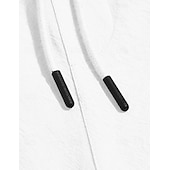 cheap Holiday-Men's Linen Shorts Summer Shorts Beach Shorts Drawstring Pocket Plain Comfort Breathable Knee Length Daily Outdoor Holiday Vacation Casual Black White Inelastic