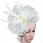 Χαμηλού Κόστους Φασινάτορες-Γοητευτικά Φτερά Δίχτυ Γάμου Γενέθλια Κομψό Βίντατζ χαριτωμένο στυλ Με Φτερό Τούλι Ακουστικό Καπέλα