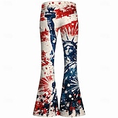  250e jubileum VS Retro vintage Jaren '70 Broeken Bell Bottom broek Hippie Schijf Hoge taille Kostuum Dames Maskerade 4 juli Feest Independence Day Volwassenen Broeken