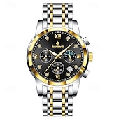 cheap Quartz Watches-LIGE Men Quartz Watch Minimalist Luminous Stainless Steel Watch