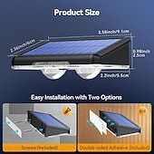 olcso Kültéri falilámpák-4/8 db napelemes kültéri fali lámpa udvari LED kerti lámpához vízálló lépcsőlámpák rgb színes hangulatvilágítás napelemes fali mosólámpák