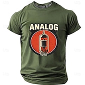 cheap Music &amp; Instrument Graphic T shirts-Men's ANALOG Vacuum Tube Thermionic Valve Vintage Retro Audiophile Music Guitar Amp Engineer T-shirt Graphic Regular Fit Studio Casual Daily Wear Designer Clothing Apparel S M L XL XXL XXXL