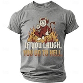  Voor heren Grappig jargon T-shirt Korte mouw T-shirt 3D-afdrukken Strakke ronde hals Overhemd Modieus Dagelijks Dagelijks Straat Rood Zomer Lente Kleding S M L XL XXL XXXL