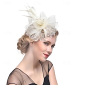 cheap Fascinators-Fascinators Feathers Wedding Birthday Elegant Vintage Cute With Feather Headpiece Headwear