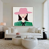 voordelige Olieverfschilderijen-Original painting handmade Man and Woman Figurative Wall Art Neutral Minimalist Textured Canvas Abstract Couple Portrait Paintings for Stylish Interiors