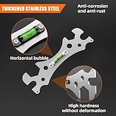 billige Håndverktøy-universal krannøkkel dusjnøkkel 9mm 12mm 14mm 17mm 23mm 30mm skrue mutteråpninger med vater for dusjreparasjon baderomsslange rørleggerarbeid fjerning servantkran avløp vask verktøy