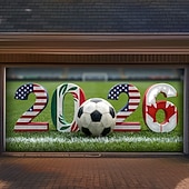 cheap Garage &amp; Door Banners-Tapestry Garage Door Cover Large Hanging Backdrop Football Sports 3D Party Outdoor Shooting Backgrounds Front Door Home Decor