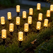 tanie Światła ścieżki i latarnie-1 szt. zewnętrzna lampa solarna w kształcie bańki, wodoodporna IP65, diody LED 10/20, dekoracyjna lampa LED do ogrodu, podwórka, ścieżki, trawnika, patio, gospodarstwa, oświetlenia krajobrazowego