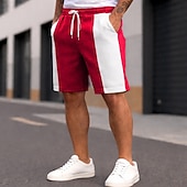  Férfi Izzadt nadrág Rövidnadrágok Nyári rövidnadrág Egyenes Zsinór Rugalmas derék Színes Sima Mokaszinok Térd feletti Napi Szabadtéri Utcai öltözék Sportok Utcai sikk Fekete Sötétkék Nyúlós