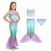 cheap Girls' Costumes-Mermaid Princess Dress Swimwear Movie Cosplay for Girls' Kid's Masquerade Party Holiday Festival
