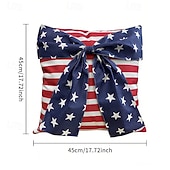 Χαμηλού Κόστους 250η επέτειος-250ή επέτειος των ΗΠΑ, κάλυμμα μαξιλαριού με σχέδιο φιόγκου, αναμνηστική διακόσμηση αυλής 1776-2026 για πατριωτικό εορτασμό, ημιπεντηκονταετία, 4η Ιουλίου, ημέρα ανεξαρτησίας, διακόσμηση καναπέ 2 τεμαχίων ή 4 τεμαχίων