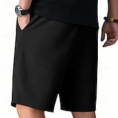 abordables Bermudas estilo casual-Hombre Pantalones cortos de gofres Pantalón corto Pantalones cortos de playa Pantalones cortos casuales Bolsillo Cintura elástica Plano Comodidad Transpirable Longitud de la rodilla Casual Exterior