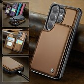 cheap 2026 Samsung Galaxy S26 Series-Phone Case For Samsung Galaxy S26 S26 Ultra Plus Wallet Case Flip Cover with Stand Holder Card Slot Shockproof Retro TPU PU Leather