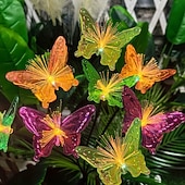 お買い得  経路ライト＆ランタン-ソーラーライト バタフライガーデンデコレーション 揺れるソーラーバタフライライト 屋外用 ガーデンパティオ ヤードポーチ クリスマス 花壇 デコレーション 家へのギフト