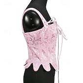 cheap Tops-Medieval Renaissance Cottagecore Corset Bodice Viking Peasant Lace up Fancy Dress Women's Celtic Fantasy Halloween Carnival Performance LARP Ren Faire Adults' Corset