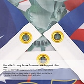 levne 250. výročí-2KS Vlajka k 250. výročí USA 1,5x3 FT 1776-2026 Fan vlajky prapor vlastenecké hvězdy zahradní značení dekorace na venkovní použití přední dveře veranda uvítací pozadí s mosaznými očky