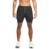 voordelige Hardloop Shorts-Voor heren Hardloopshorts Atletische shorts Sportbroek Trekkoord Zak 2 in 1 Met compressievoering Short / Broekje Casual Dagelijks Buiten Zomer Lente Sneldrogend Lichtgewicht Vochtregelerend