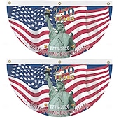 levne 250. výročí-2KS Vlajka k 250. výročí USA 1,5x3 FT 1776-2026 Fan vlajky prapor vlastenecké hvězdy zahradní značení dekorace na venkovní použití přední dveře veranda uvítací pozadí s mosaznými očky