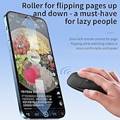 cheap TV Boxes-Bluetooth Page Turner for Kindle, TikTok Remote Control Scroller with Scroll Wheel, Wireless Selfie Camera Shutter Zoom Button for iPhone iPad Android, Long Battery Life