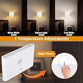 cheap Sensor Night Lights-2/4 Packs Stair Lights Indoor, RGB &amp; Warm White Motion Sensor Night Light, Color Changing Motion Sensor Light Indoor, Rechargeable Night Light for Stair,Hallway, Bathroom, Cabinet, Closet, Kitchen
