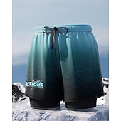 economico Costumi da bagno &amp; Pantaloni da surf-Per uomo Standard Costume da bagno Costume da Bagno Sfumatura Coulisse 2 in 1 Con Fodera a Compressione Asciugatura Rapida Elastico Traspirante Senza Maniche Costume da Bagno Pantaloni Surf