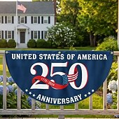 preiswerte 250. Jubiläum-2 Stück U.S. 250. Jubiläumsflagge 1,5x3 FT 1776-2026 Fan-Flags Wimpel-Flagge patriotische Sterne Garten-Schilder hängende Dekoration für draußen Eingangstür Veranda Willkommens-Hintergrund mit