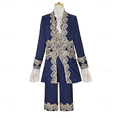 economico Outfit-Retrò Vintage Rococò Lunghezza al ginocchio Pantaloni Gilet Collari falsi Principe Gentiluomo Nobile Costume Per uomo Halloween Carnevale Mascherata Fiera Rinascimentale Festa a tema retrò Adulti