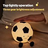levne Zážitek fanoušků a atmosféra-Fotbalové noční světlo pro chlapce, měkká silikonová fotbalová lampa se 3 úrovněmi jasu a časovačem, USB dobíjecí měkké noční světlo pro dekoraci ložnice, roztomilý sportovní dárek pro fotbalové