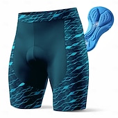 billiga Cykelshorts-Herr Geometrisk Cykelvägshorts Cykelshorts Vadderade cykelbyxor Cykel Shorts Underdelar Smal passform sporter 3D Tablett Snabb tork Svettavvisande Andningsfunktion Grön Kläder Cykelkläder